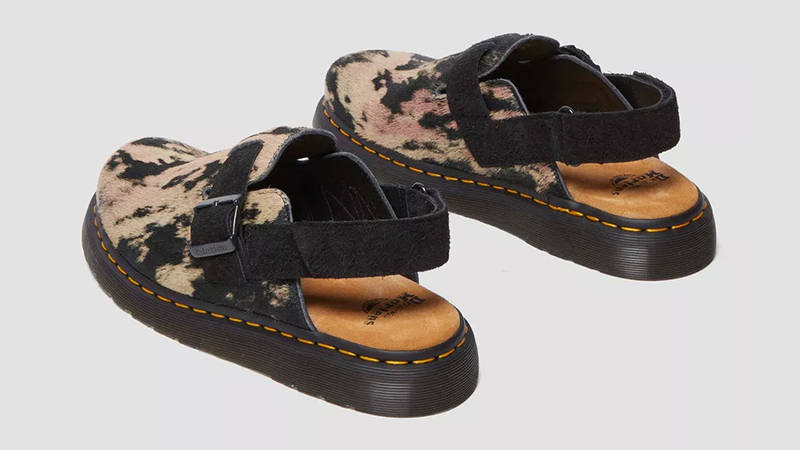 Dr. Martens Jorge II Contrast Hair-On Mules Black Beige 31889779 Back