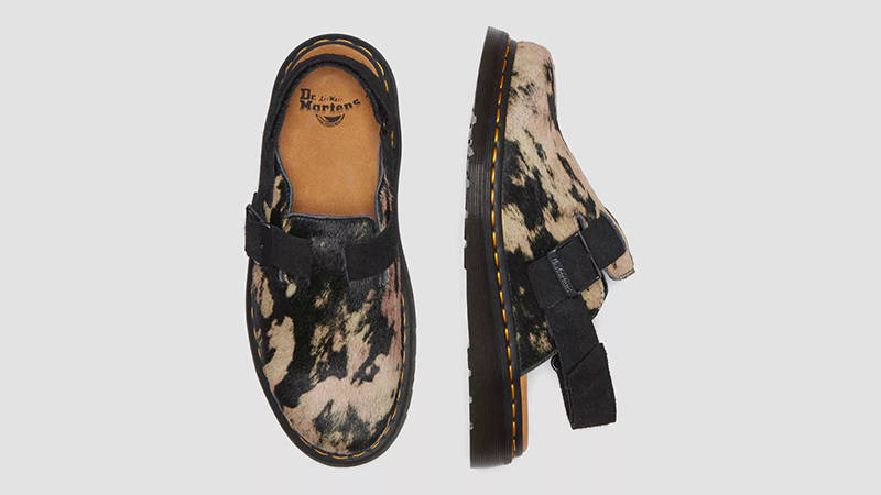 Dr. Martens Jorge II Contrast Hair-On Mules Black Beige 31889779 Top