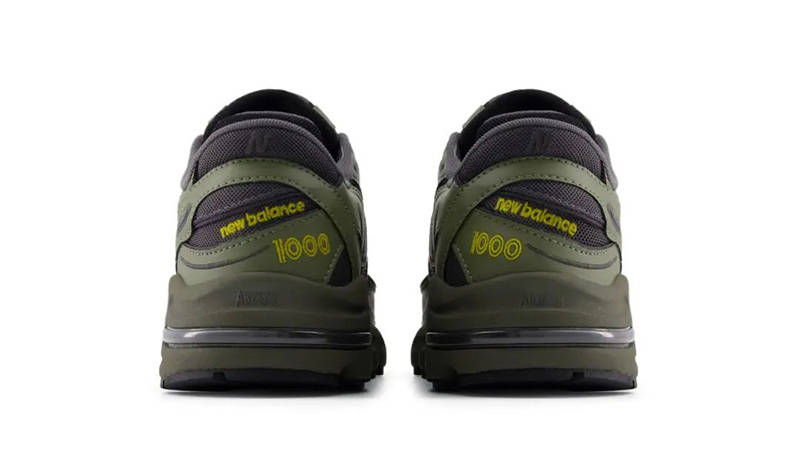 New Balance 1000 Army Green Dark Grey M1000EA back