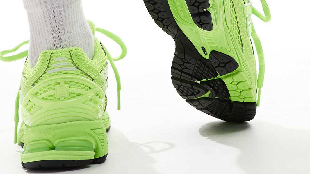 New Balance 1906 Neon Green On Foot Back