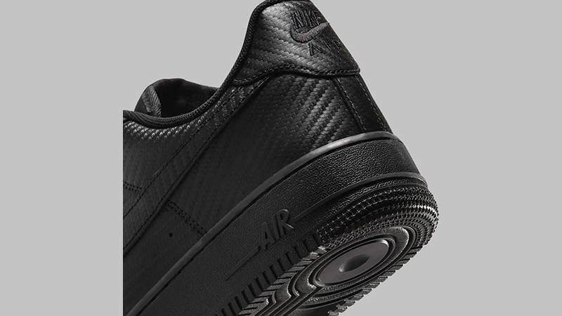 Nike Air Force 1 Low Black Carbon Fiber HF2886-001 heel