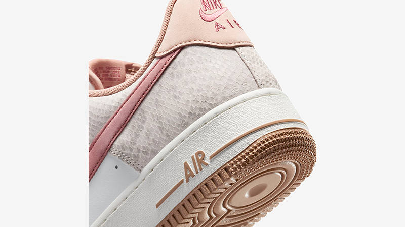 Nike Air Force 1 Low Pink Snakeskin HF2898-100 heel