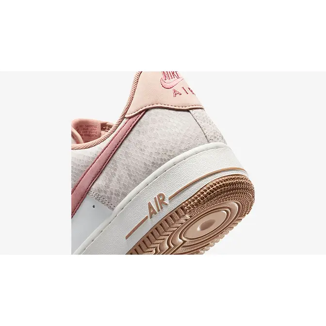 Nike Air Force 1 Low Pink Snakeskin HF2898-100 heel