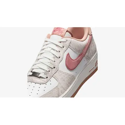 Nike Air Force 1 Low Pink Snakeskin HF2898-100 tongue