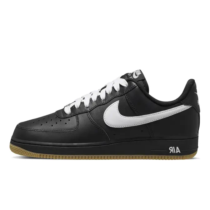 Black air force with gum sole best sale