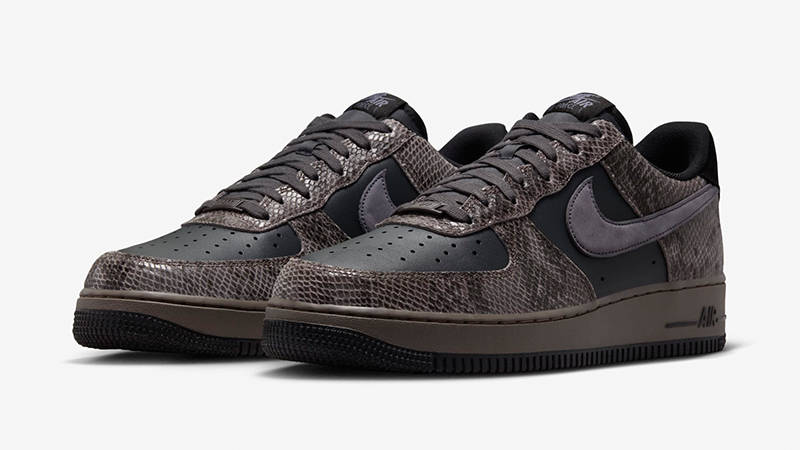 Nike Air Force 1 Low Snakeskin Black Purple HF2898-001 front