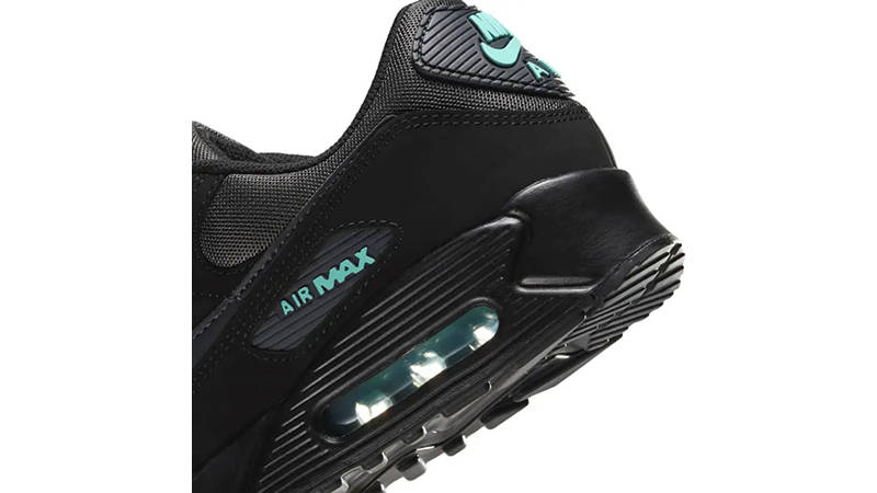 Nike Air Max 90 Black Tiffany HV6224-001 heel