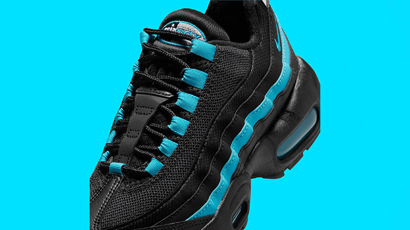 Nike Air Max 95 Recraft GS Black Aqua II4053-010 tongue