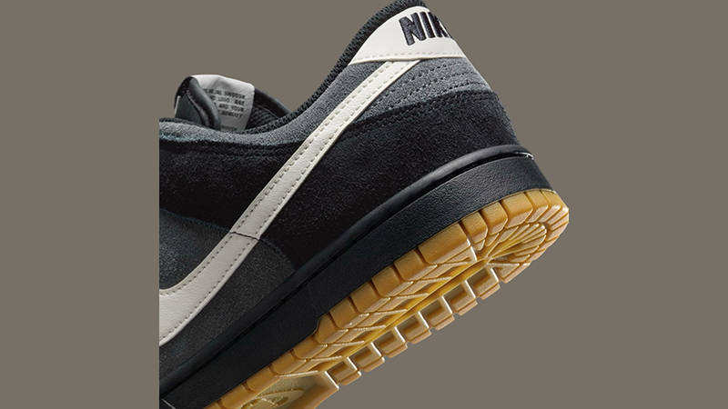 Nike Dunk Low Black Grey Gum HQ1931-001 heel