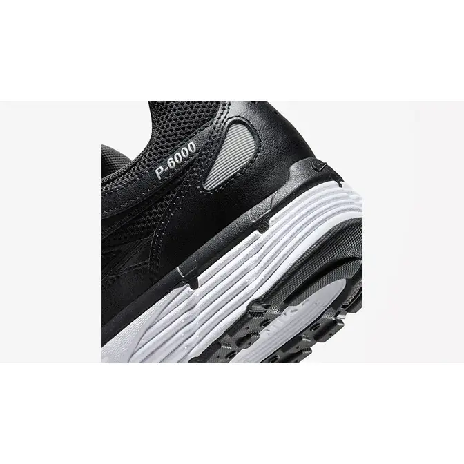 Nike P-6000 Black White Silver CD6404-026 heel