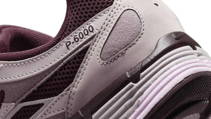 Nike P-6000 Burgundy Crush Pink Foam Closeup