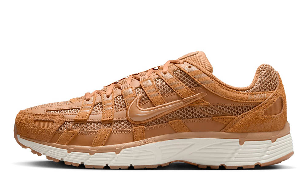 Beige New Balance 201 Women Gold Nike P-6000 SE Flax Metallic