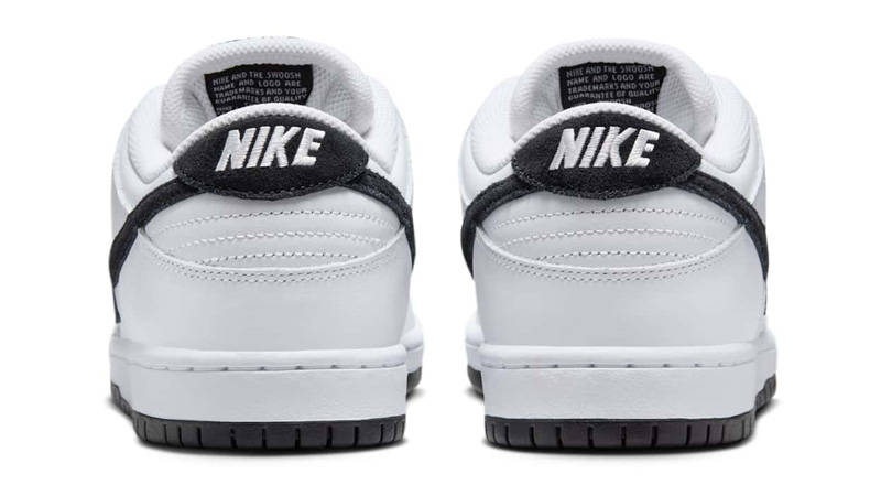 Nike SB Dunk Low White Black Back