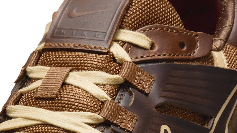 Nike V2K Run Light British Tan Sesame Closeup Side