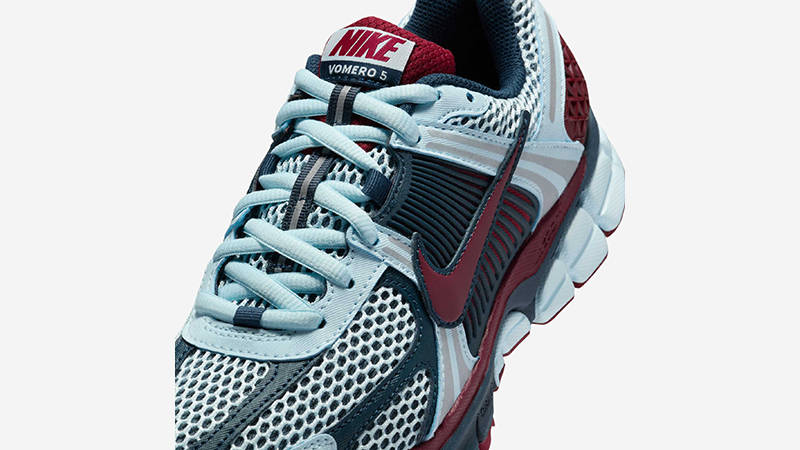 Nike Zoom Vomero 5 Team Red Glacier Blue IB7700-400 tongue