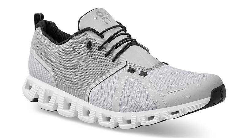 ON Running Cloud 5 Waterproof Glacier White front
