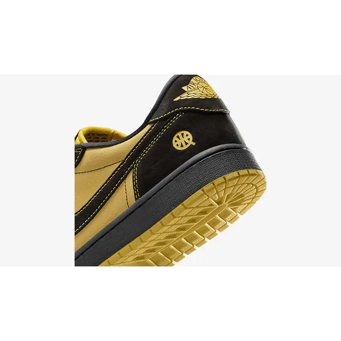 Quai 54 x Air Jordan 1 Retro Low OG Tour Yellow heel
