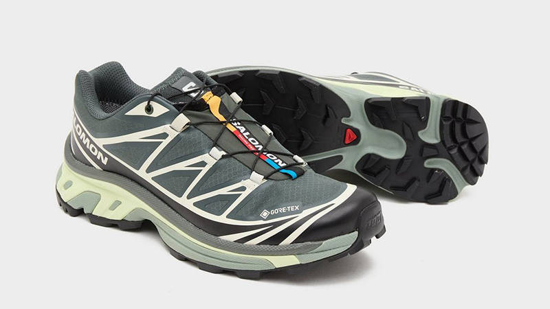 Salomon XT-6 Gore-Tex Black Lime Cream L47581300 side
