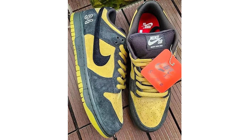 Supreme x Nike SB Dunk Low Camper Green Black | HQ8487-300 | The