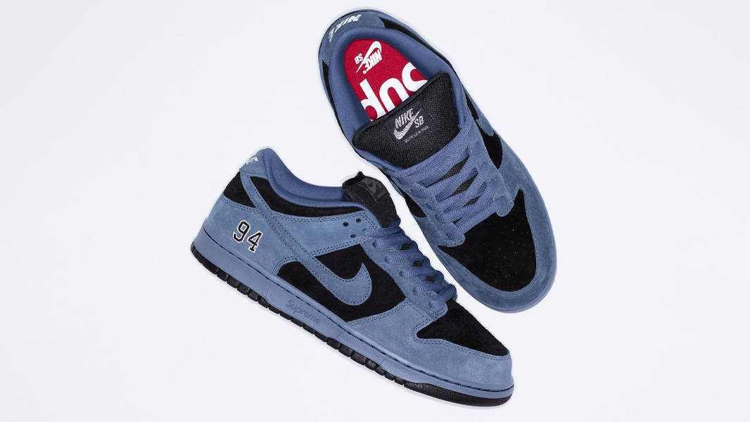 Supreme x Nike SB Dunk Low Ocean Fog | HQ8487-400 | The Sole Supplier