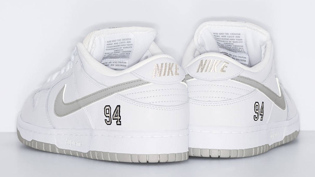 Supreme x Nike SB Dunk Low White | HQ8487-100 | The Sole Supplier
