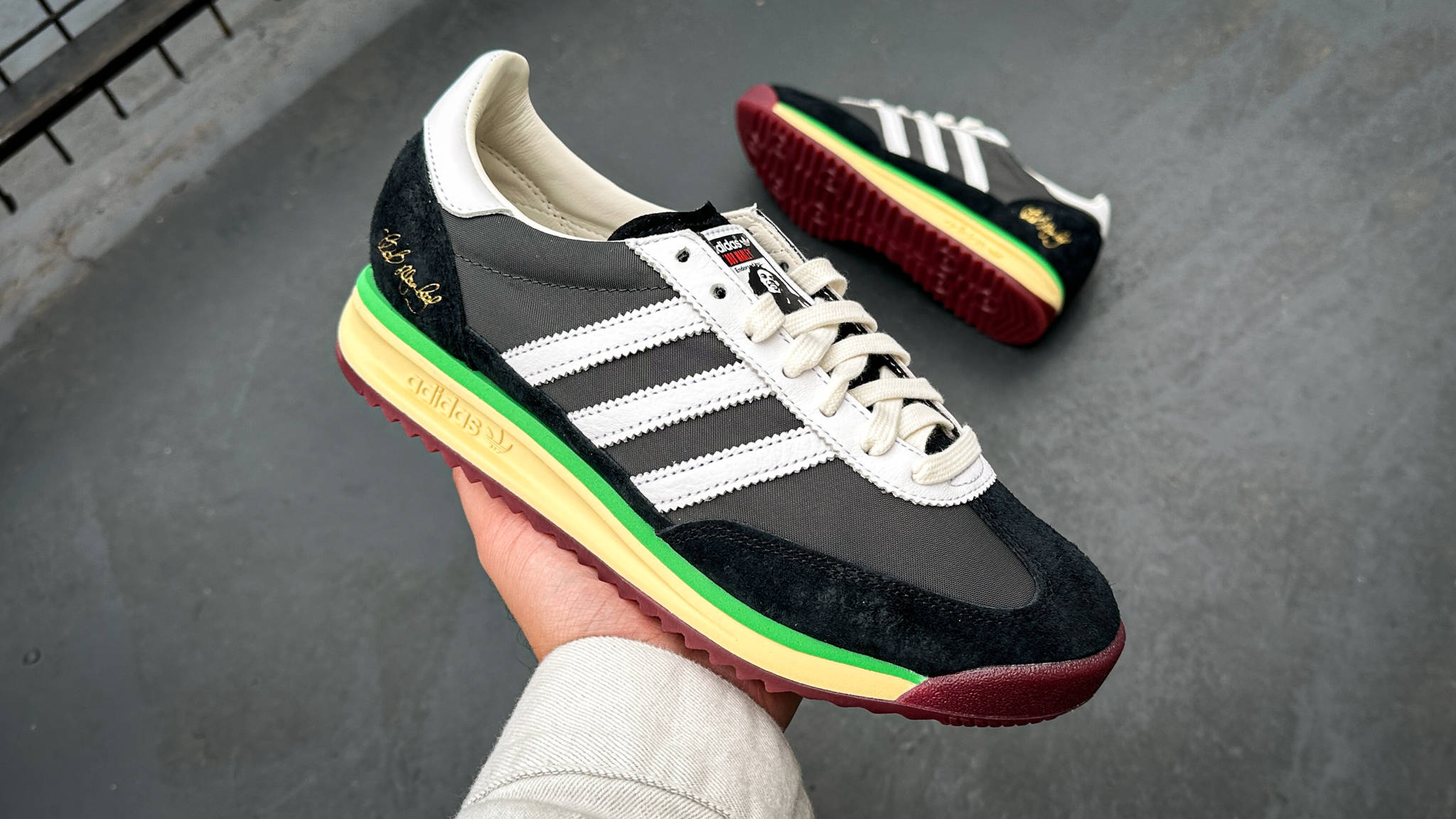 Bob Marley × adidas Originals SL 72 RS 2024 Adidas Bob Marley SL72 RS Core Black Review & On Feet