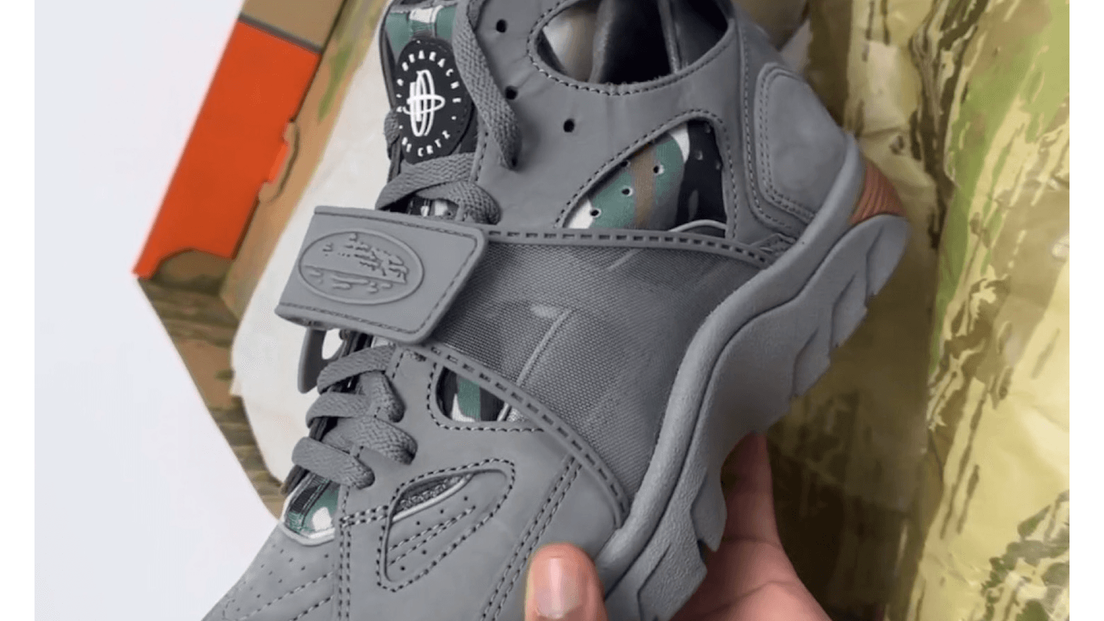 Corteiz x Nike Air Trainer Huarache Grey