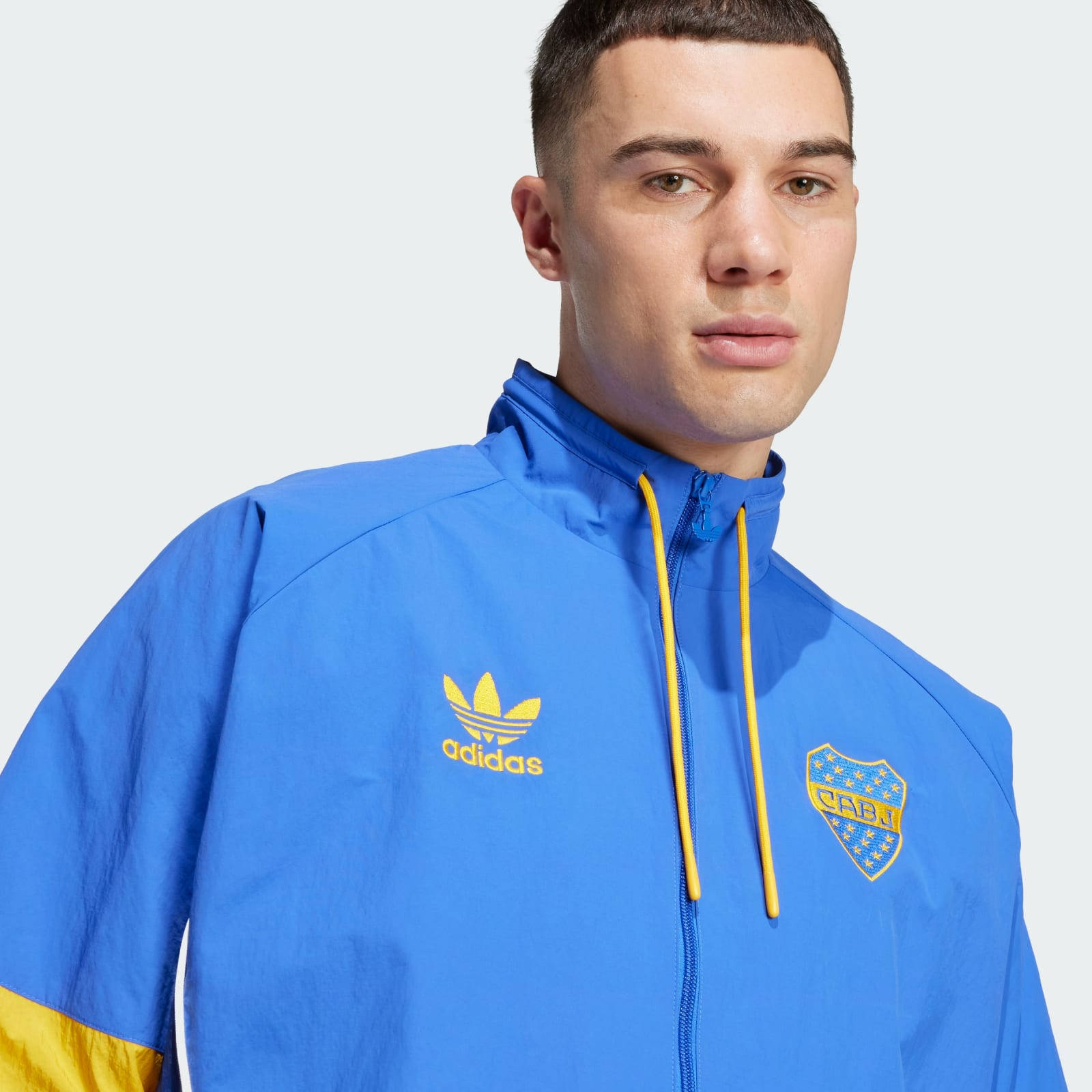 adidas Boca Juniors Track Top Blue Front Closeup