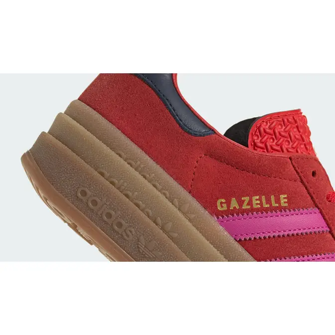 adidas Gazelle Bold Red Semi Lucid Fuchsia Closeup