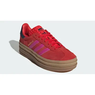 adidas Gazelle Bold Red Semi Lucid Fuchsia Front