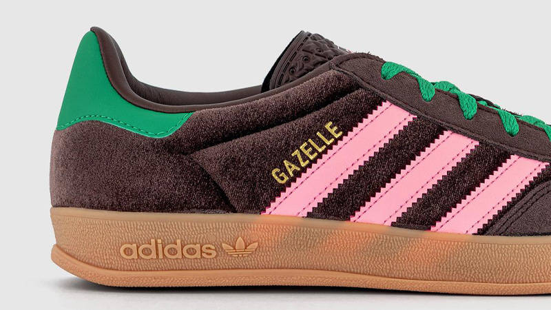 adidas Gazelle Indoor Brown Velvet Closeup
