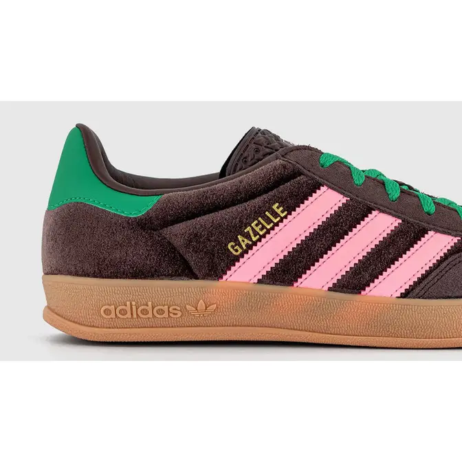 adidas Gazelle Indoor Brown Velvet Closeup