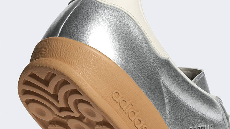 adidas Gazelle Indoor Silver Metallic Closeup