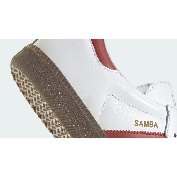 adidas Samba OG White Preloved Ruby Closeup