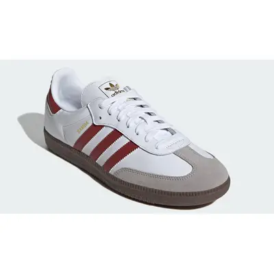 adidas Samba OG White Preloved Ruby Front