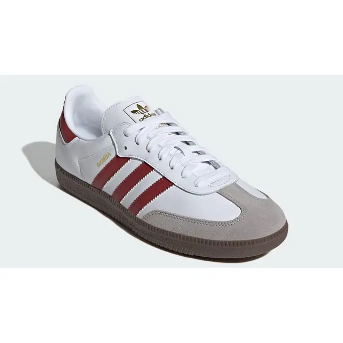 adidas Samba OG White Preloved Ruby Front