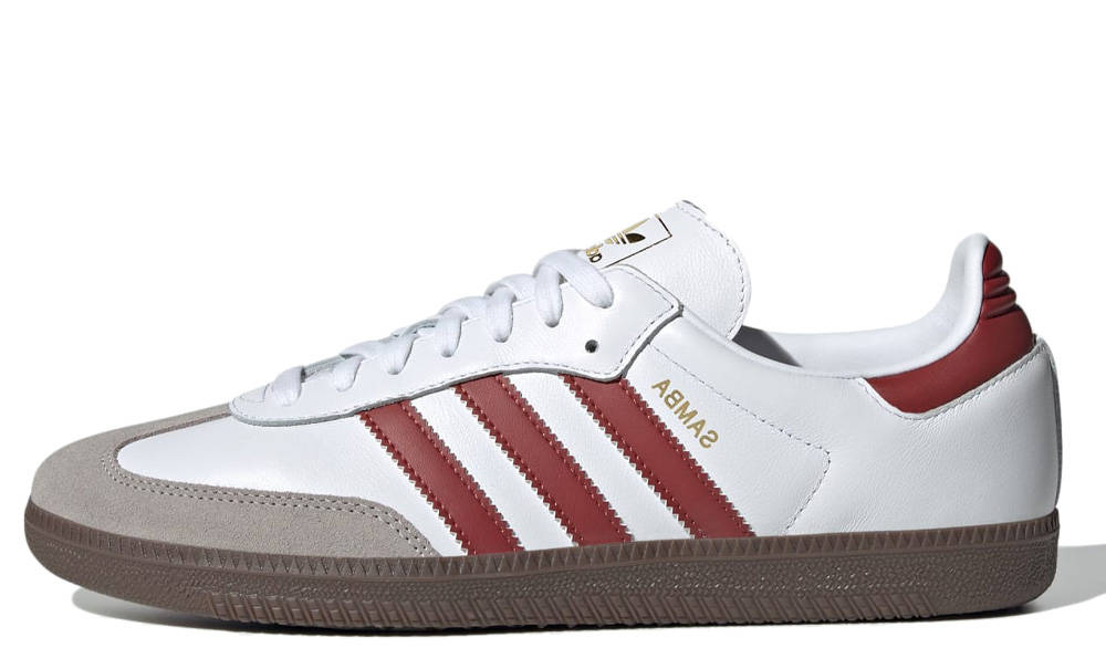 adidas Samba OG White Preloved Ruby
