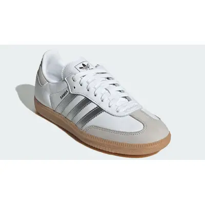 adidas Samba OG White Silver Metallic Grey Front