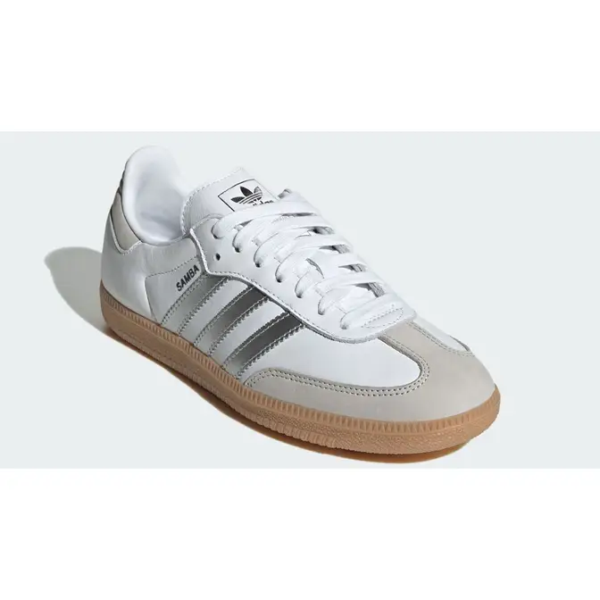 adidas Samba OG White Silver Metallic Grey Front