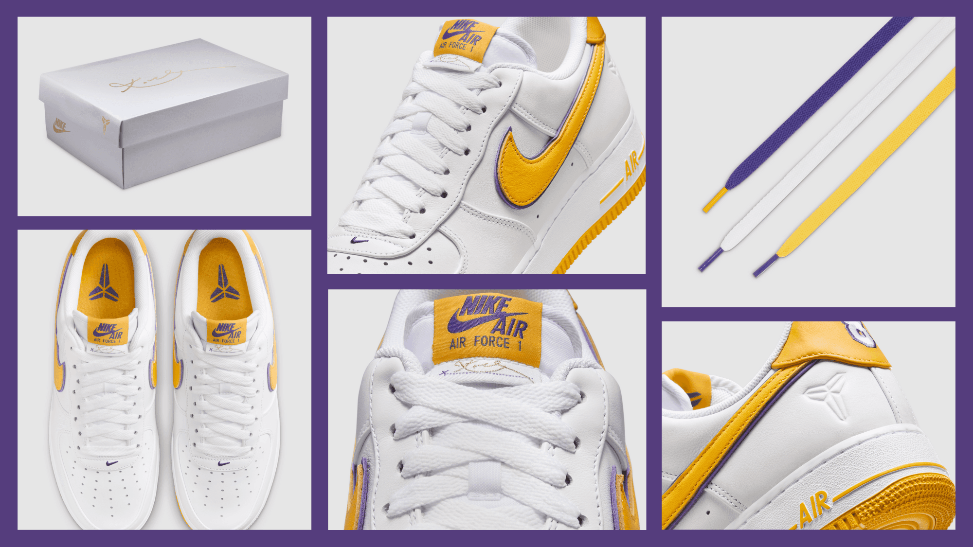Kobe Bryant x Nike Air Force 1 Low White Yellow