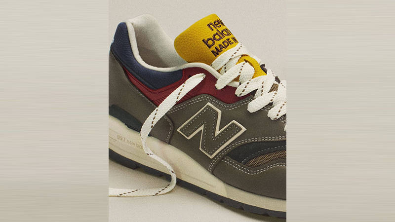 Aimé Leon Dore x New Balance 997 Dark Moss tongue