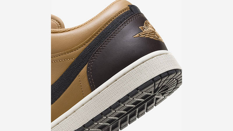 Air Jordan 1 Low Flax Baroque Brown HQ3603-201 heel