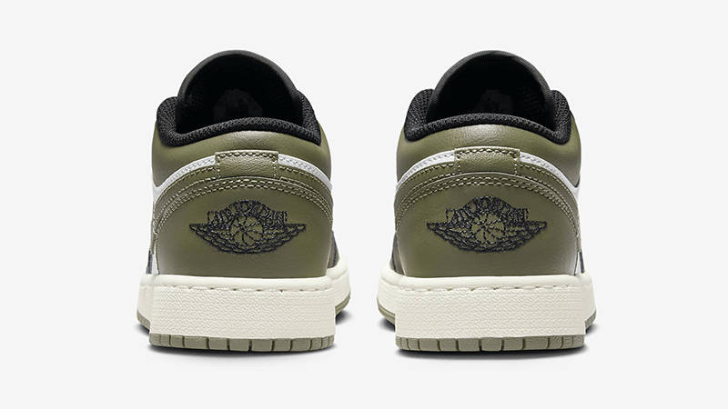Air Jordan 1 Low GS Black Medium Olive 553560-092 Back