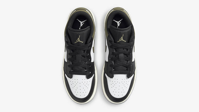 Air Jordan 1 Low GS Black Medium Olive 553560-092 Top