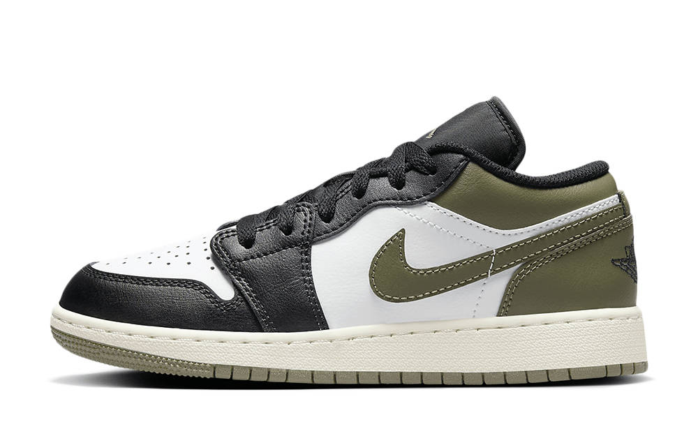 Air Jordan 1 Low GS Black Medium Olive 553560-092
