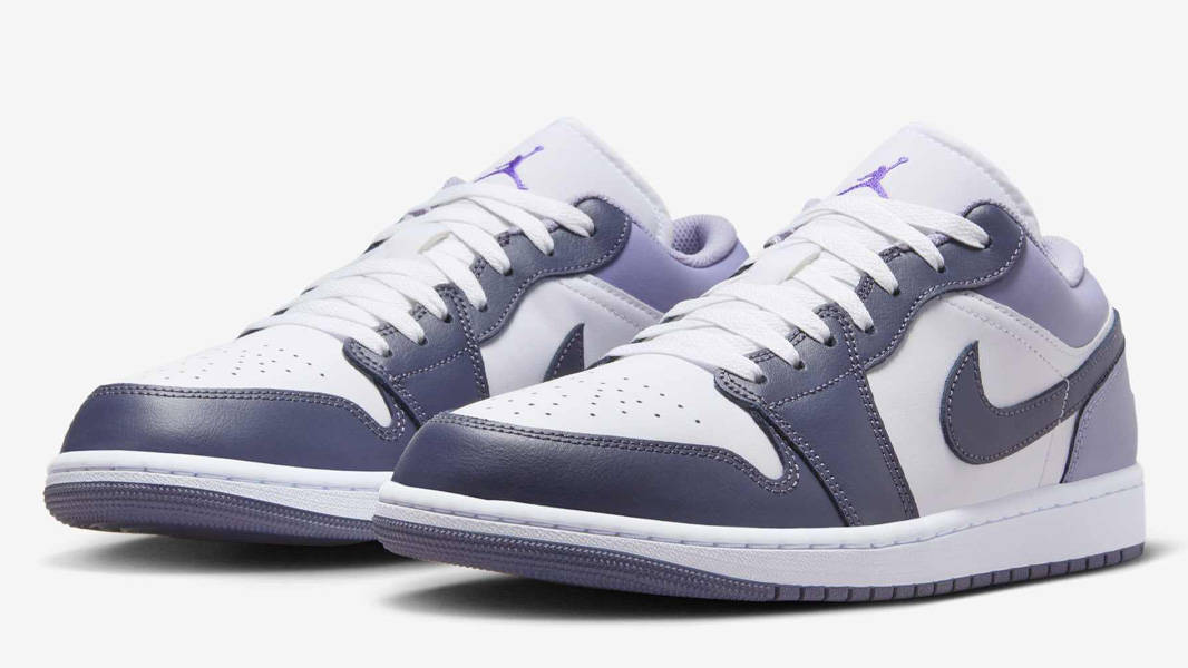 Air Jordan 1 Low White Purple Front