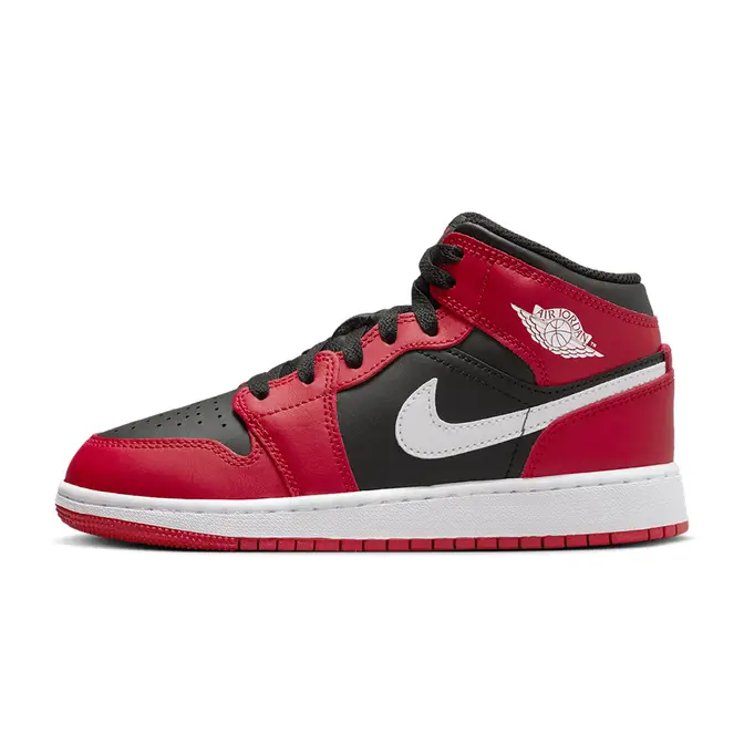 Air Jordan 1 Mid GS Black White Gym Red DQ8423 061 The Sole Supplier