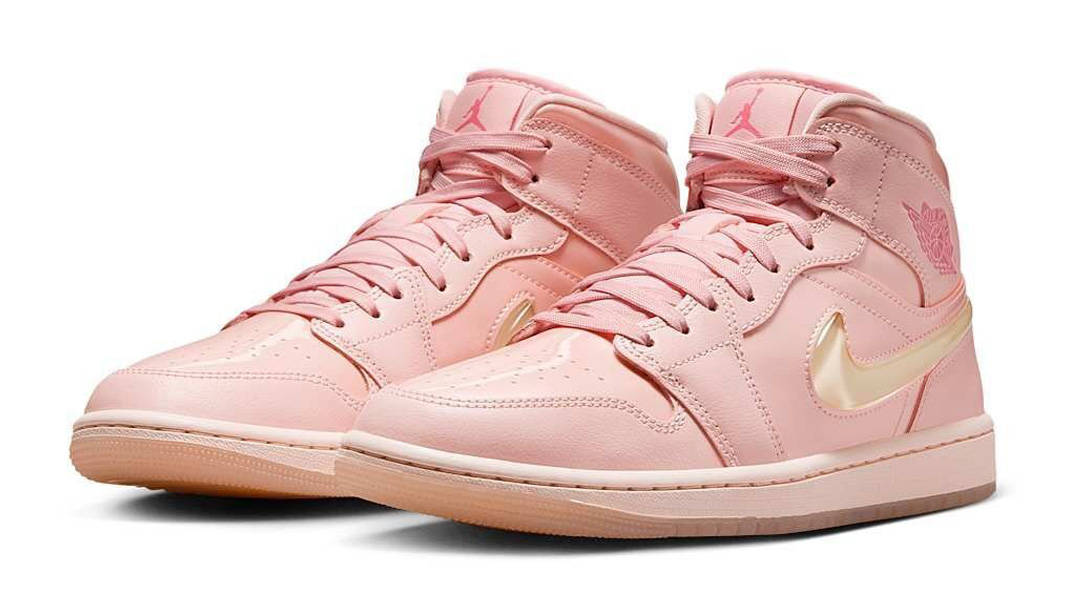 Air Jordan 1 Mid Pink Patent Valentine's Day | HF3173-600
