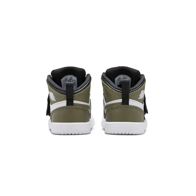 Air Jordan 1 Sky Toddler Black White Olive BQ7196092 The Sole Supplier