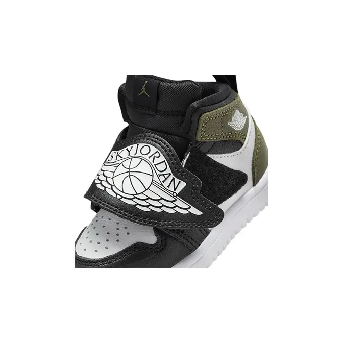 Air Jordan 1 Sky Toddler Black White Olive BQ7196092 The Sole Supplier